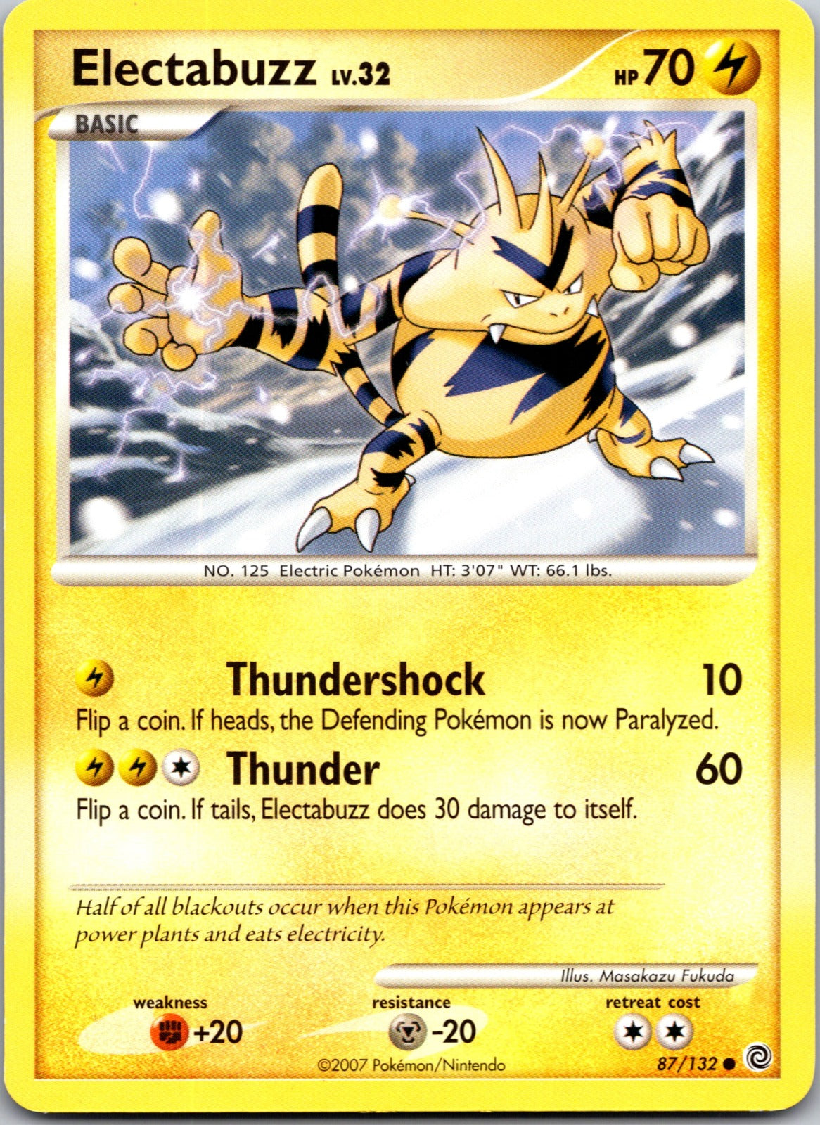 2007 Secret Wonders 87/132 Electabuzz LP