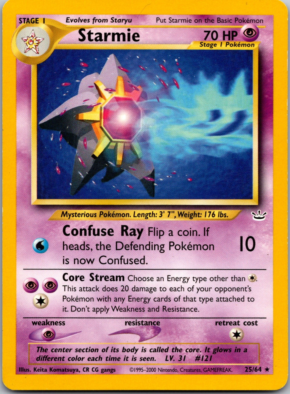 2001 Neo Revelation 25/64 Starmie MP E193