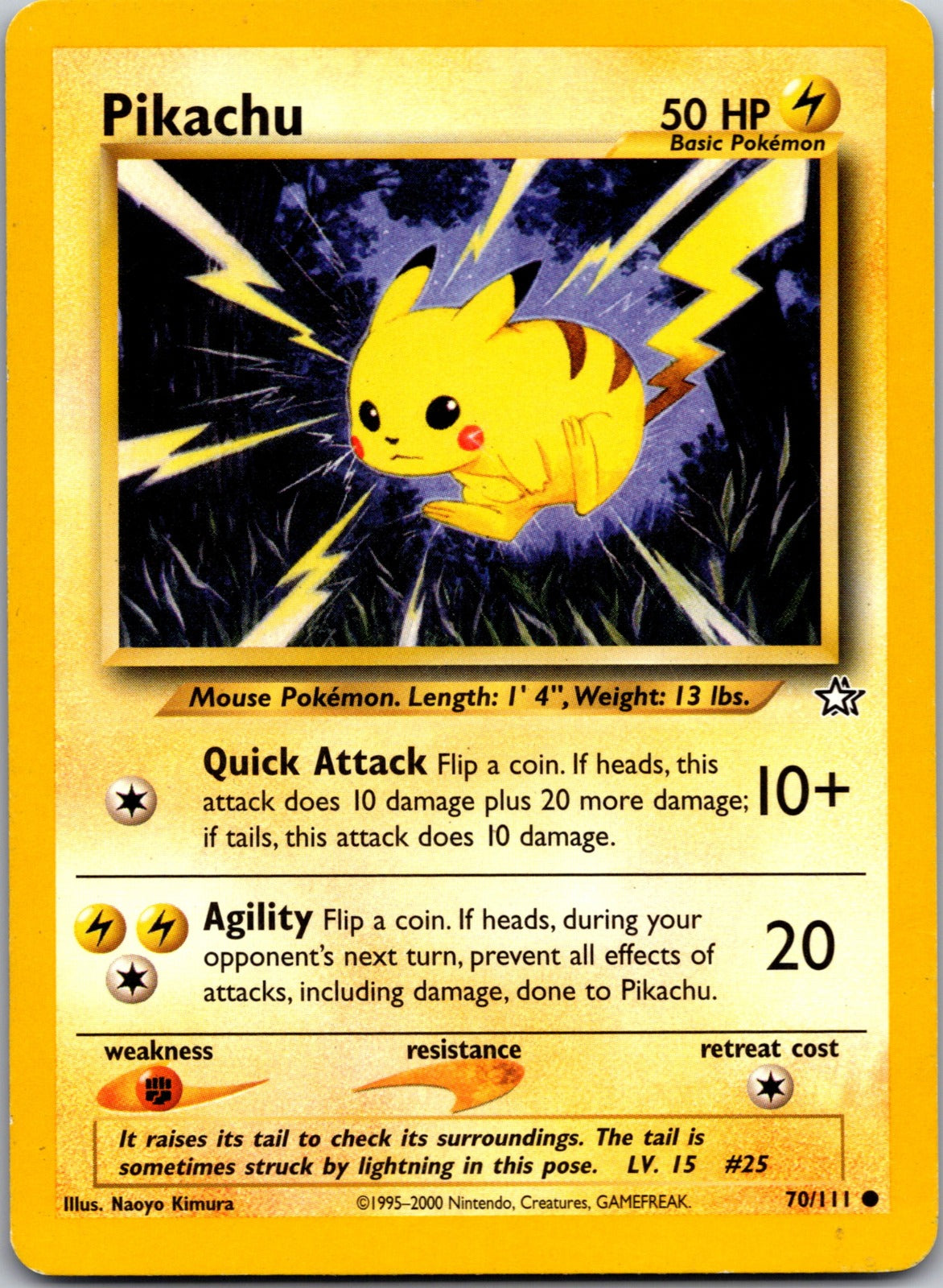 2000 Neo Genesis 070/111 Pikachu LP