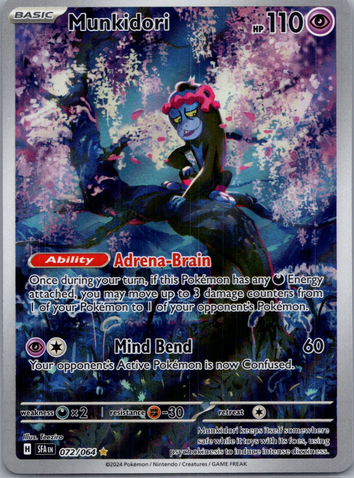 2024 SV: Shrouded Fable 072/064 Munkidori Illustration Rare D106