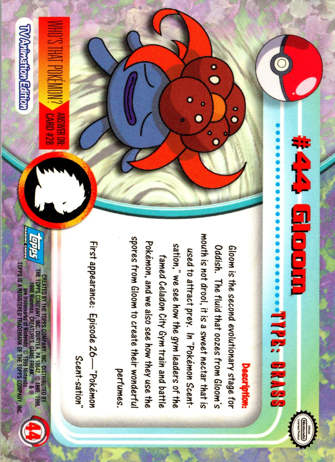 1999 Topps TV Gloom LP  P98