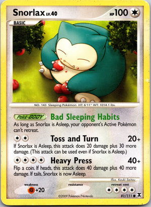 2009 Rising Rivals 81/111 Snorlax (81) LP
