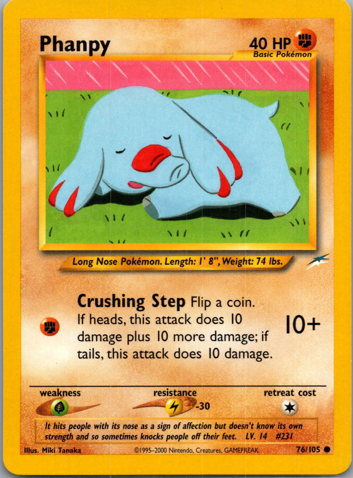 Neo Destiny 076/105 Phanpy Common NM