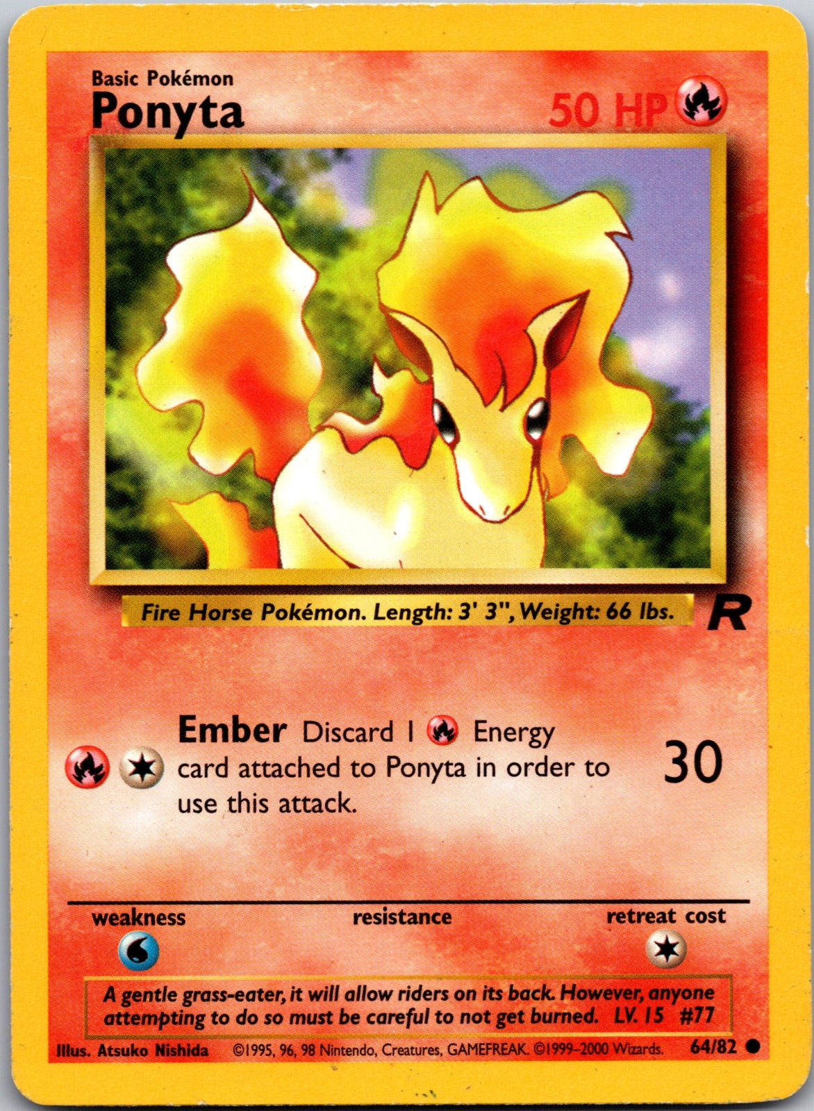 2000 Team Rocket 64/82 Ponyta LP