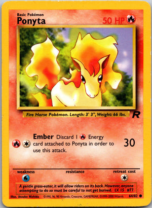 2000 Team Rocket 64/82 Ponyta LP