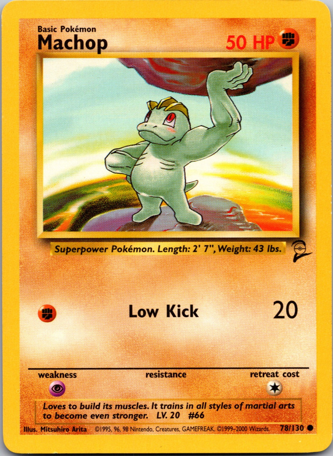 Machop Common Base Set 2 078/130 LP