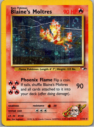 2000 Gym Heroes 001/132 Blaine's Moltres Holo Rare G210