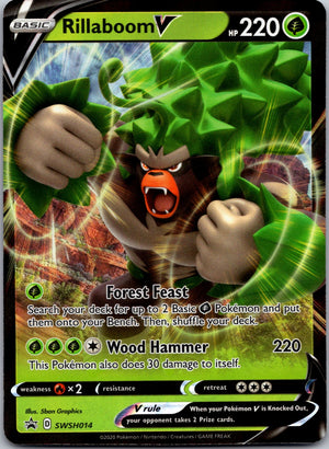 2019 SWSH: Sword and Shield Promo Cards SWSH014 Rillaboom V LP