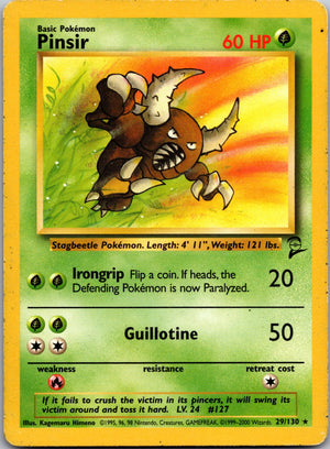 2000 Base Set 2 029/130 Pinsir LP