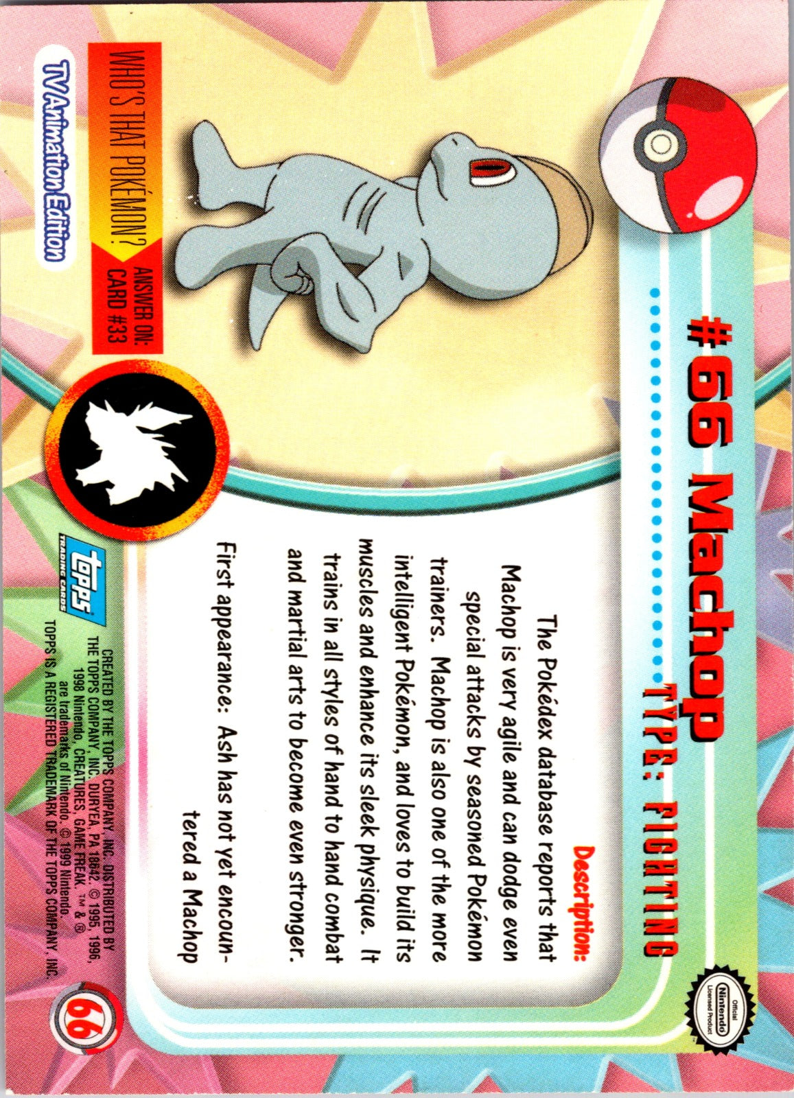 1999 Topps TV Machop LP  P86