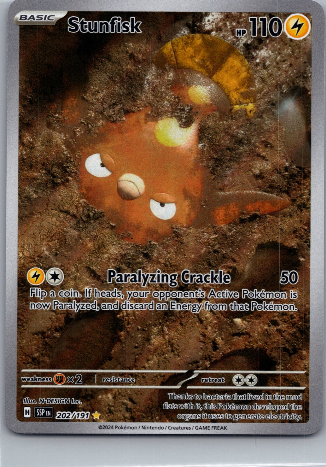 2024 Surging Sparks 202/191 Stunfisk IR D162