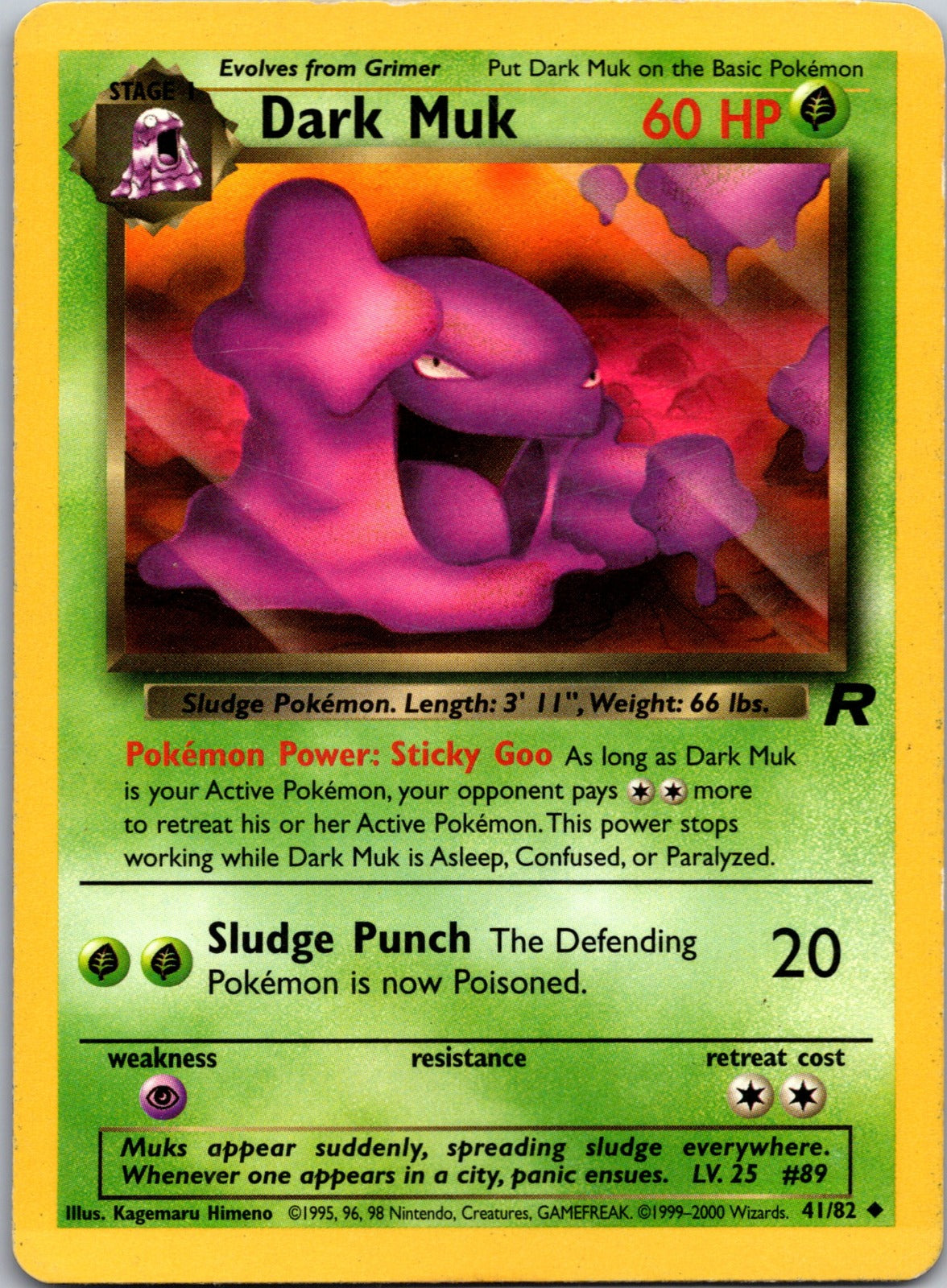 2000 Team Rocket 41/82 Dark Muk LP