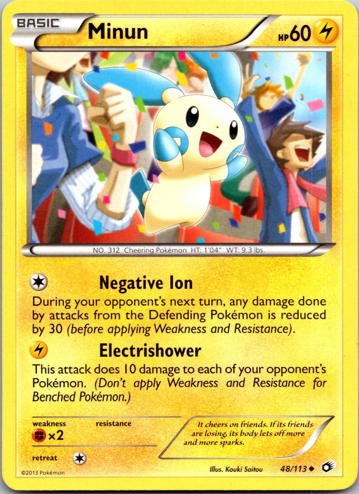 2013 Legendary Treasures 48/113 Minun LP E148