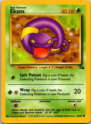 1999 Fossil 46/62 Ekans Common L73