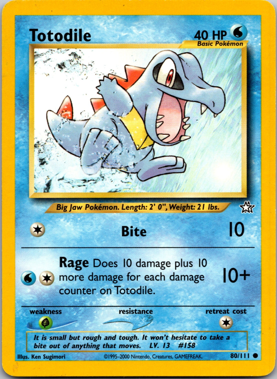2000 Neo Genesis #080/111 Totodile (80) Common C84
