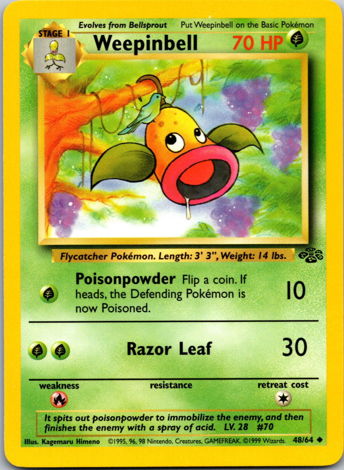 1999 Jungle #48/64 Weepinbell Uncommon C225