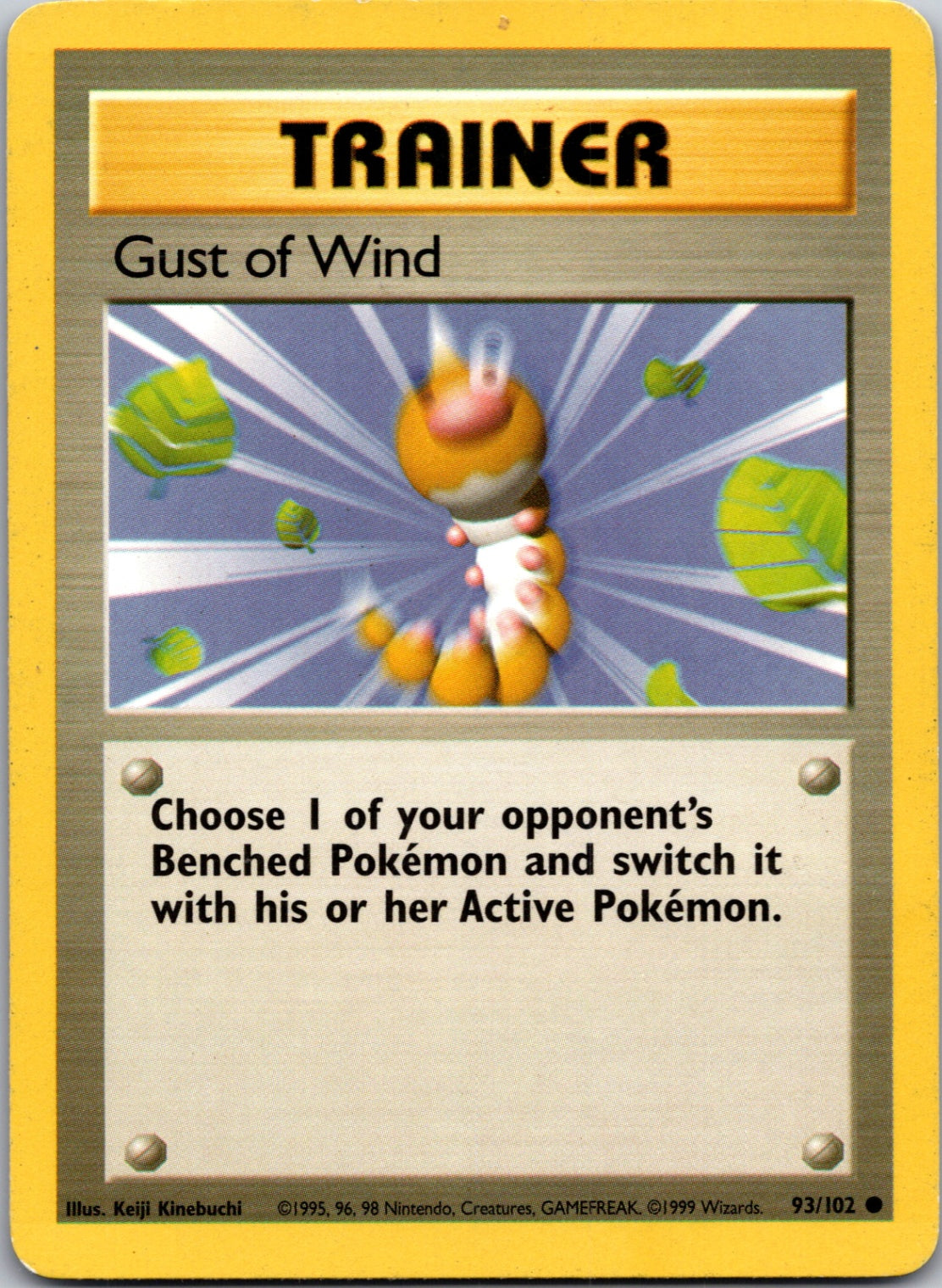 1999 Base Set 093/102 Gust of Wind Common C282