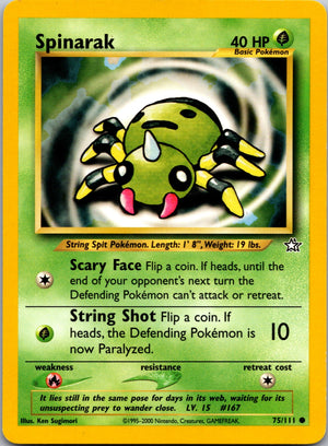 2000 Neo Genesis #075/111 Spinarak Common C216