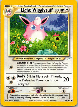 2002 Neo Destiny 054/105 Light Wigglytuff MP