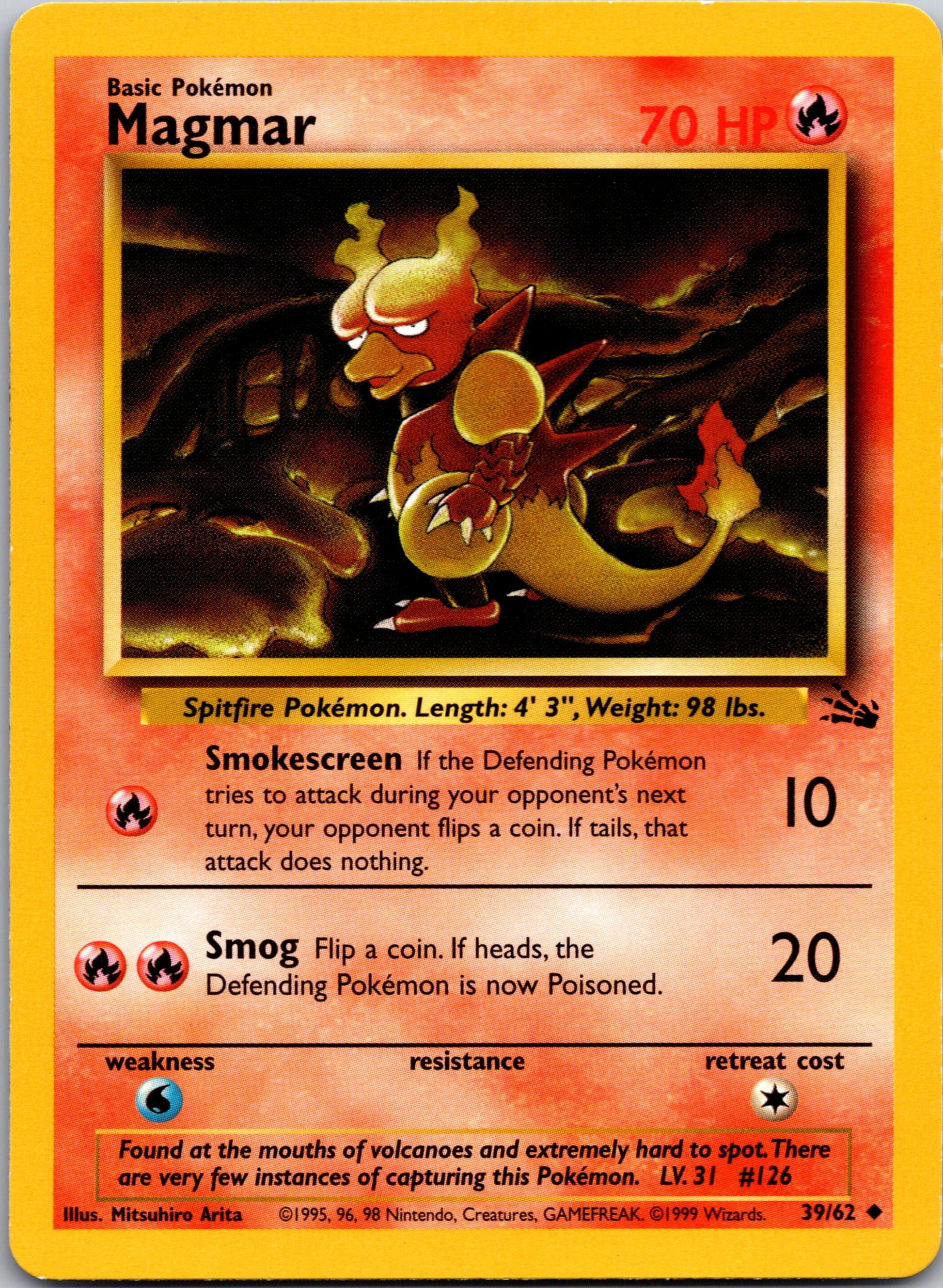 1999 Fossil 37/62 Magmar Uncommon B84