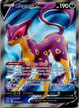 2021 SWSH06: Chilling Reign 180/198 Liepard V (Full Art) NM