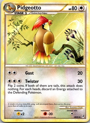 2011 Call of Legends 48/95 Pidgeotto LP