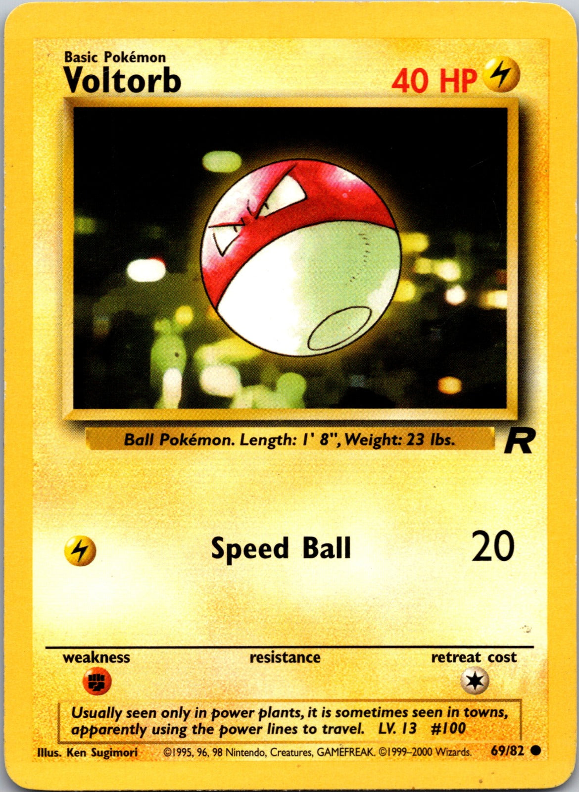 2000 Team Rocket 69/82 Voltorb LP