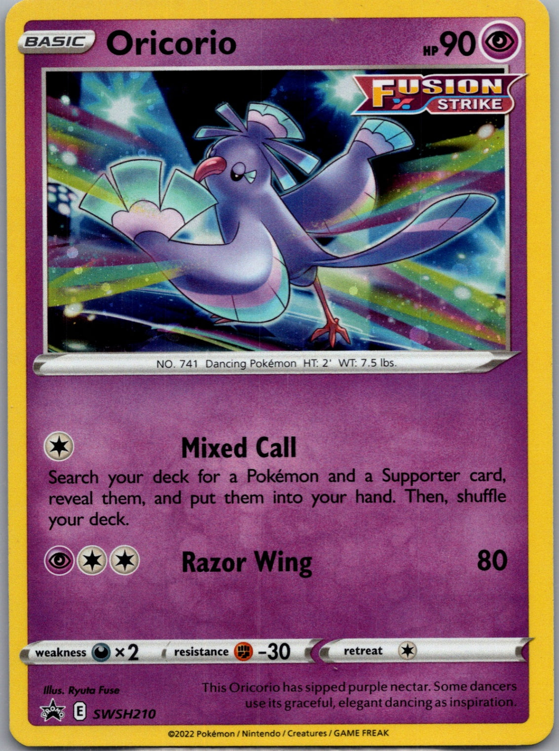 2022 SWSH: Promo SWSH210 Oricorio Cosmos Holo D193