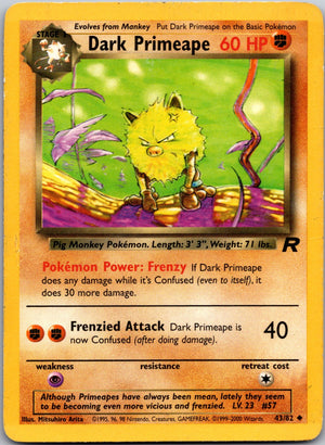 2000 Team Rocket 43/82 Dark Primeape LP