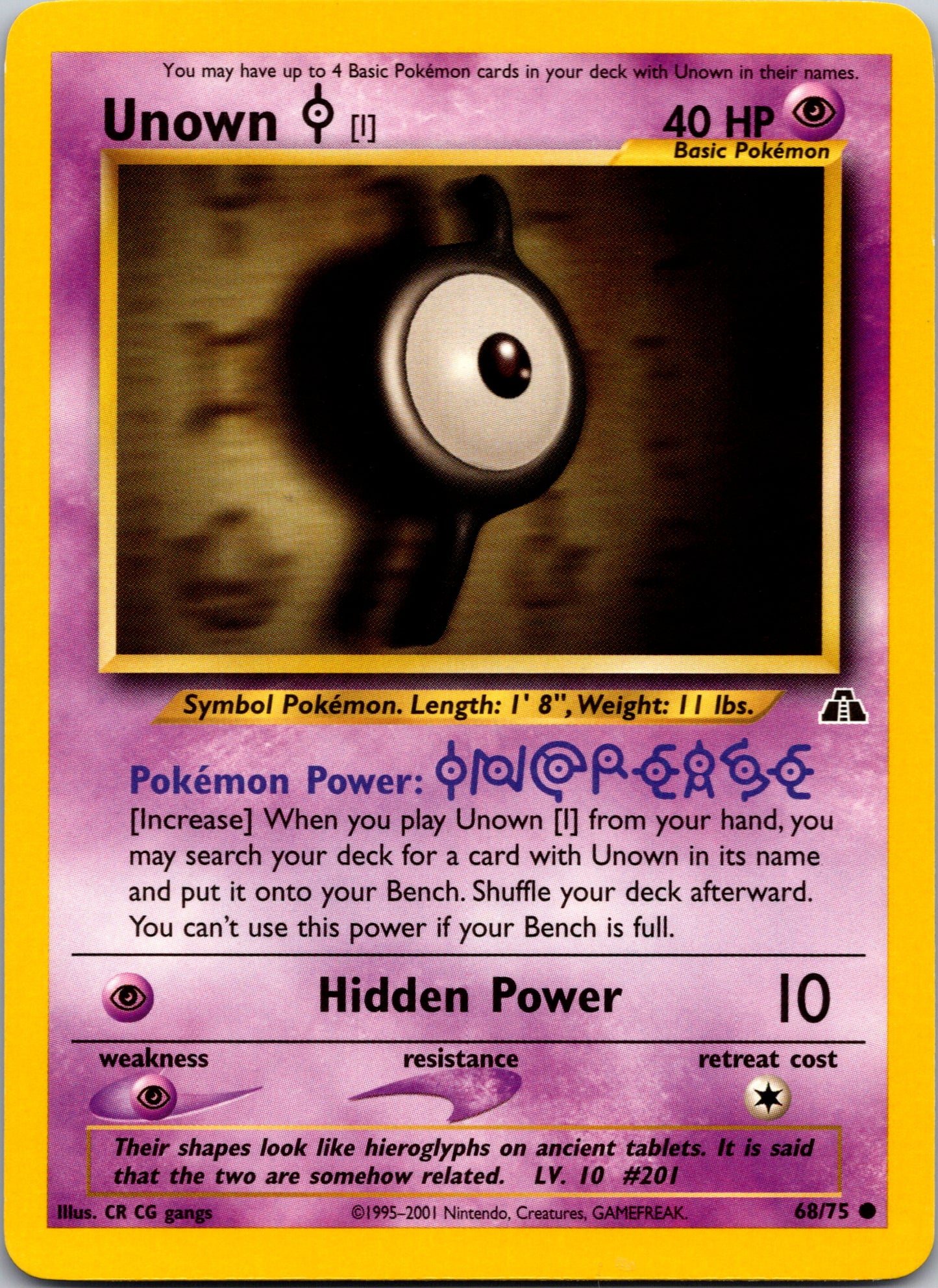2003 Neo Discovery 68/75 Unown [I] Common A422