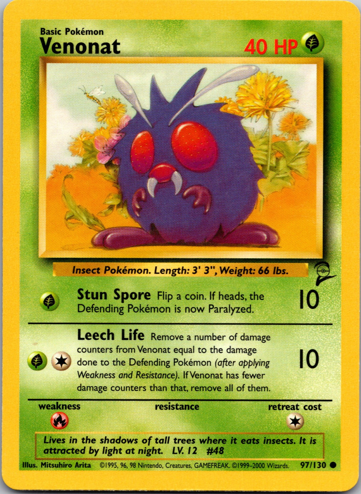 2000 Base Set 2 097/130 Venonat LP