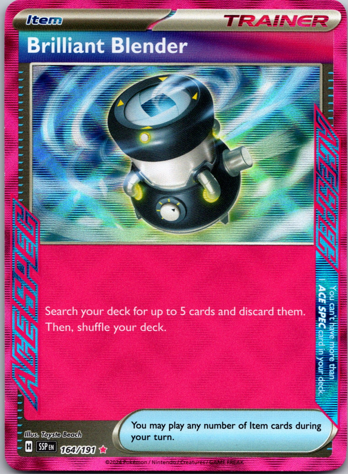 2024 SV08: Surging Sparks 164/191 Brilliant Blender NM