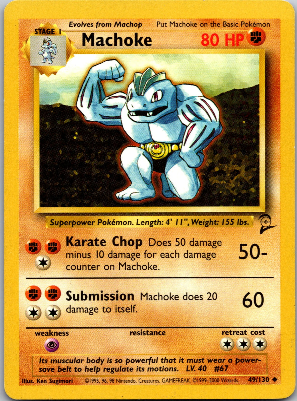 2000 Base Set 2 049/130 Machoke LP