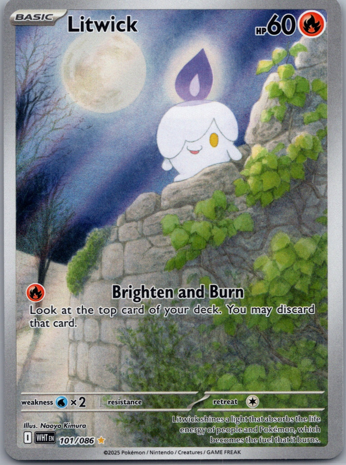 Litwick Holofoil Illustration Rare SV: White Flare 101/086 NM