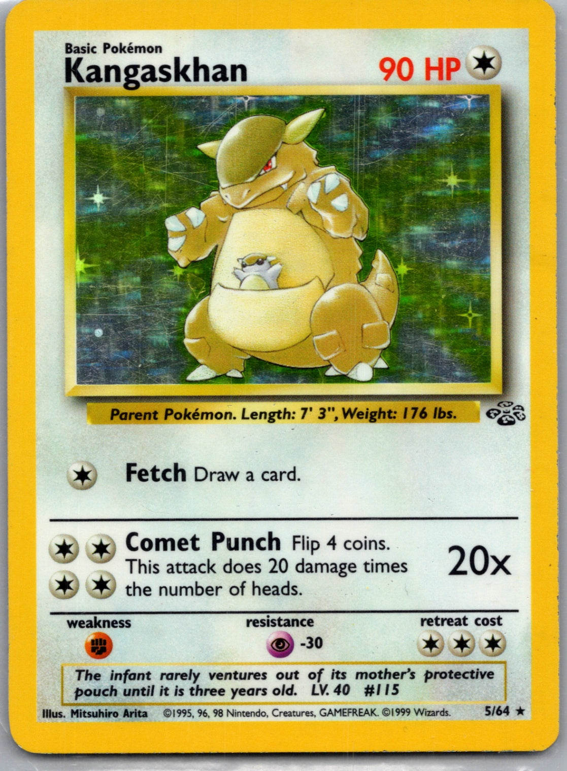 1999 Jungle 05/64 Kangaskhan (5) Holo Rare G307