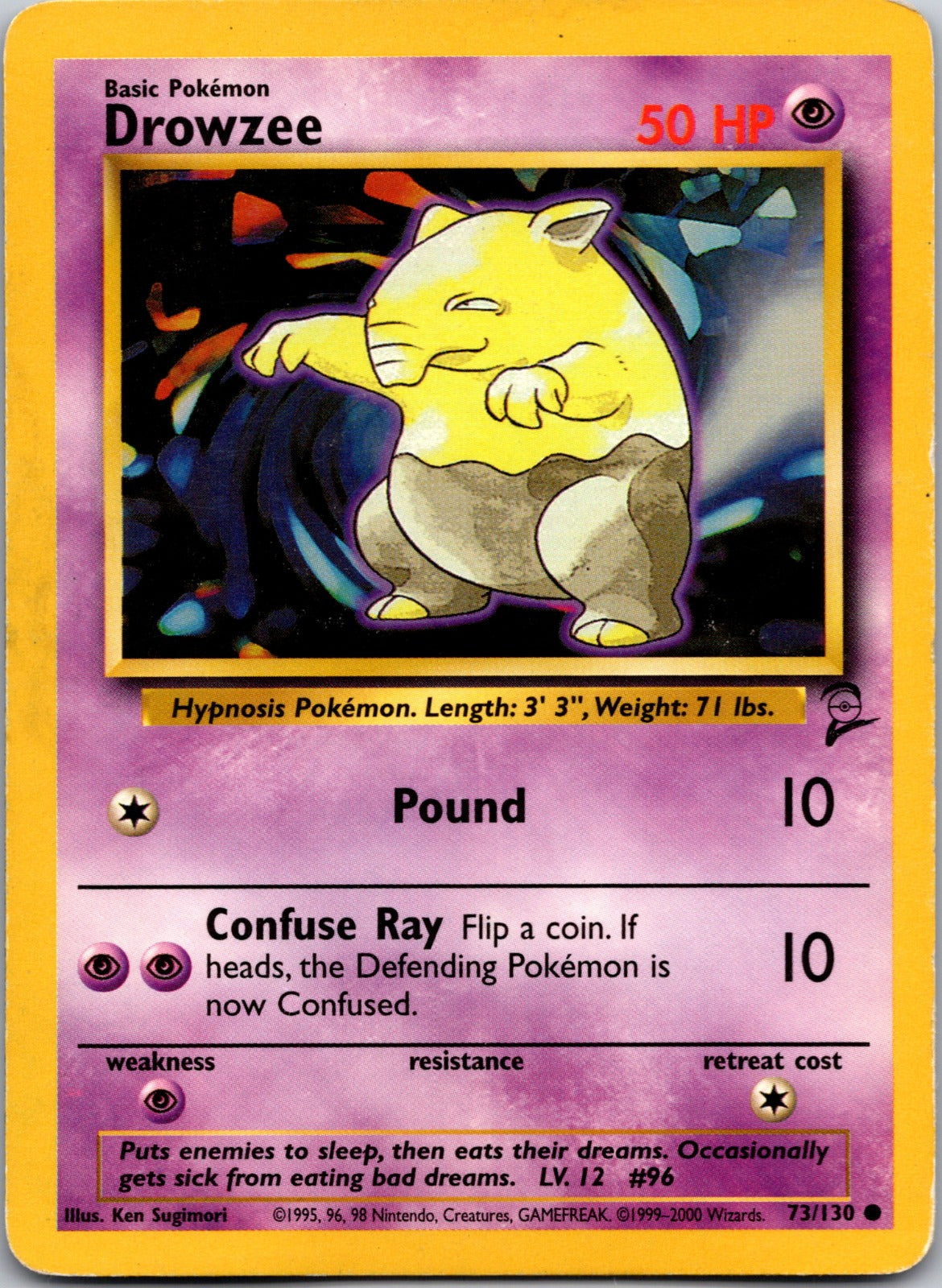 2000 Base Set 2 073/130 Drowzee LP