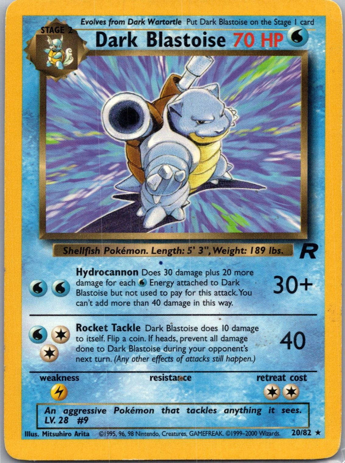 2000 Team Rocket 20/82 Dark Blastoise (20) Rare G293