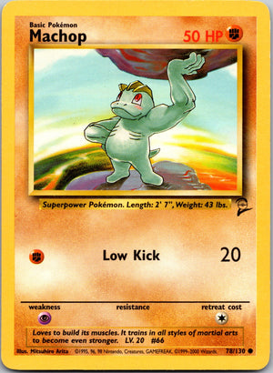 Machop Common Base Set 2 078/130 LP