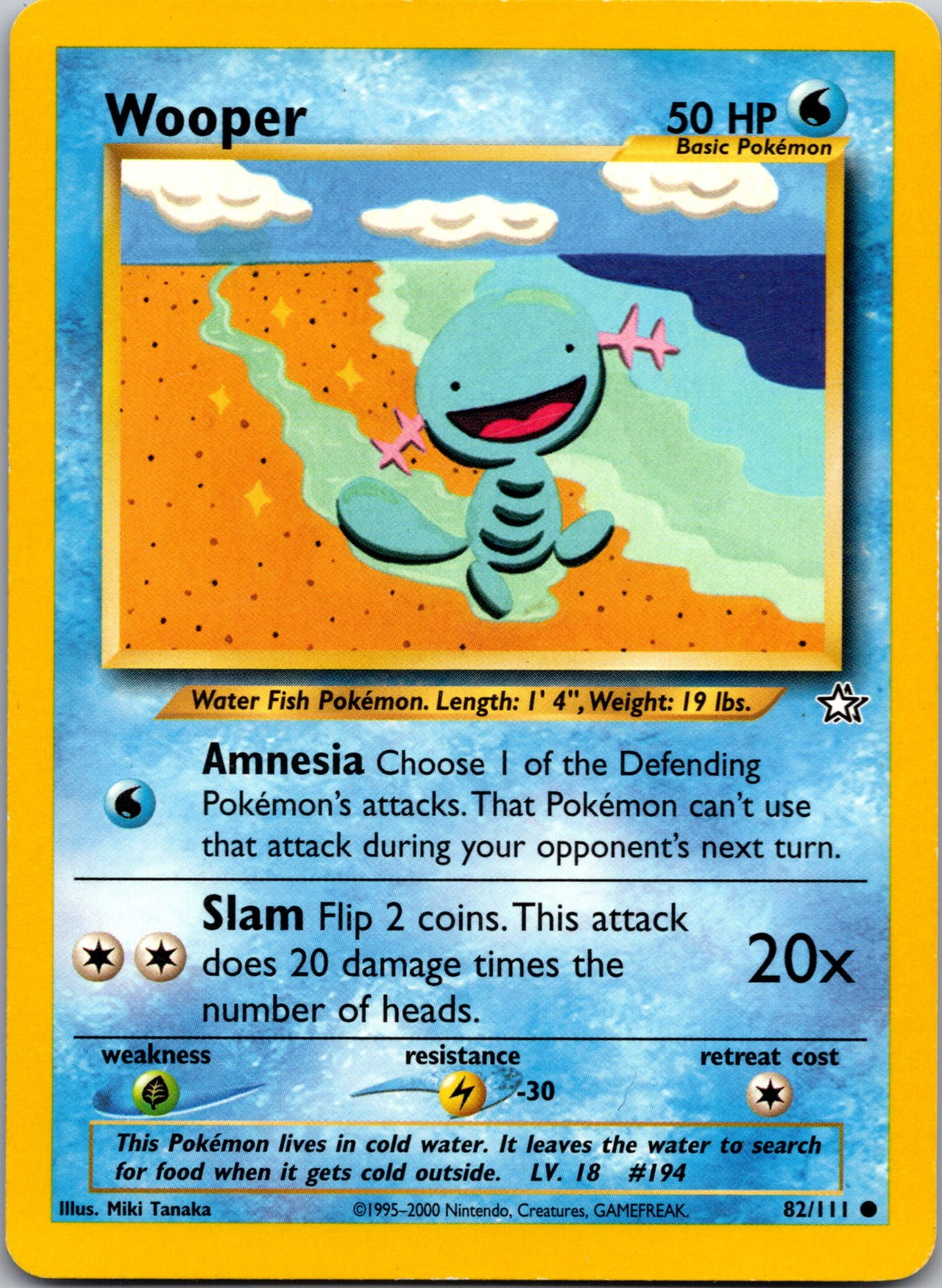 2000 Neo Genesis 082/111 Wooper LP Y185