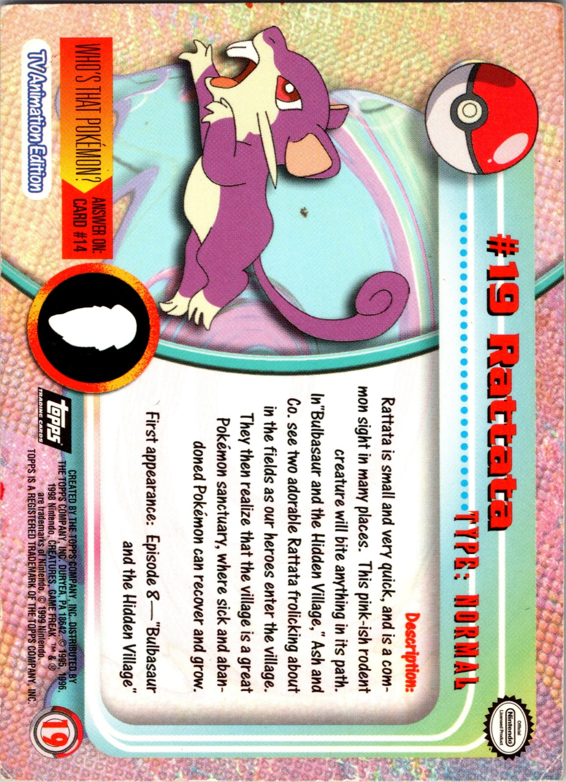 1999 Topps TV Rattata MP  P125