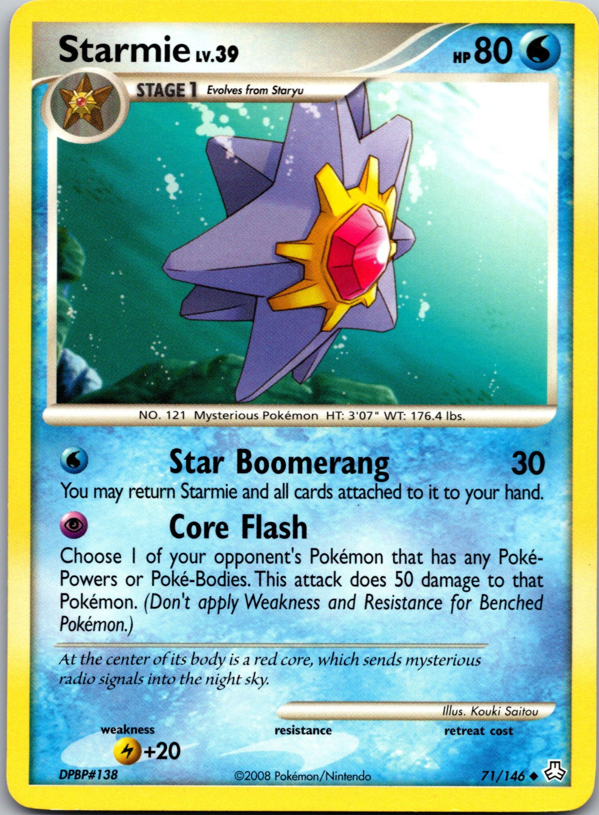 2008 Legends Awakened 71/146 Starmie LP C119