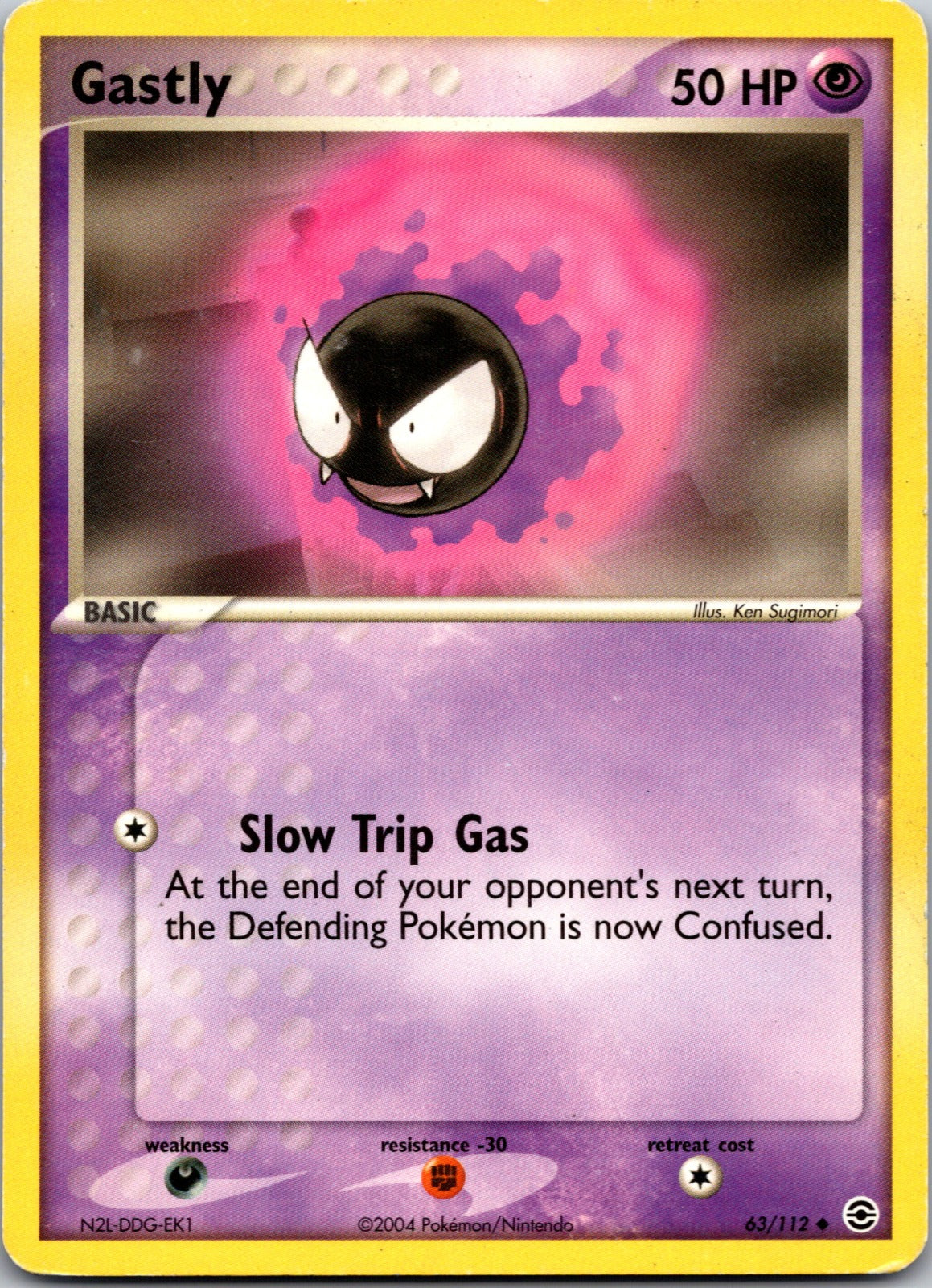 2004 FireRed and LeafGreen 63/112 Gastly LP