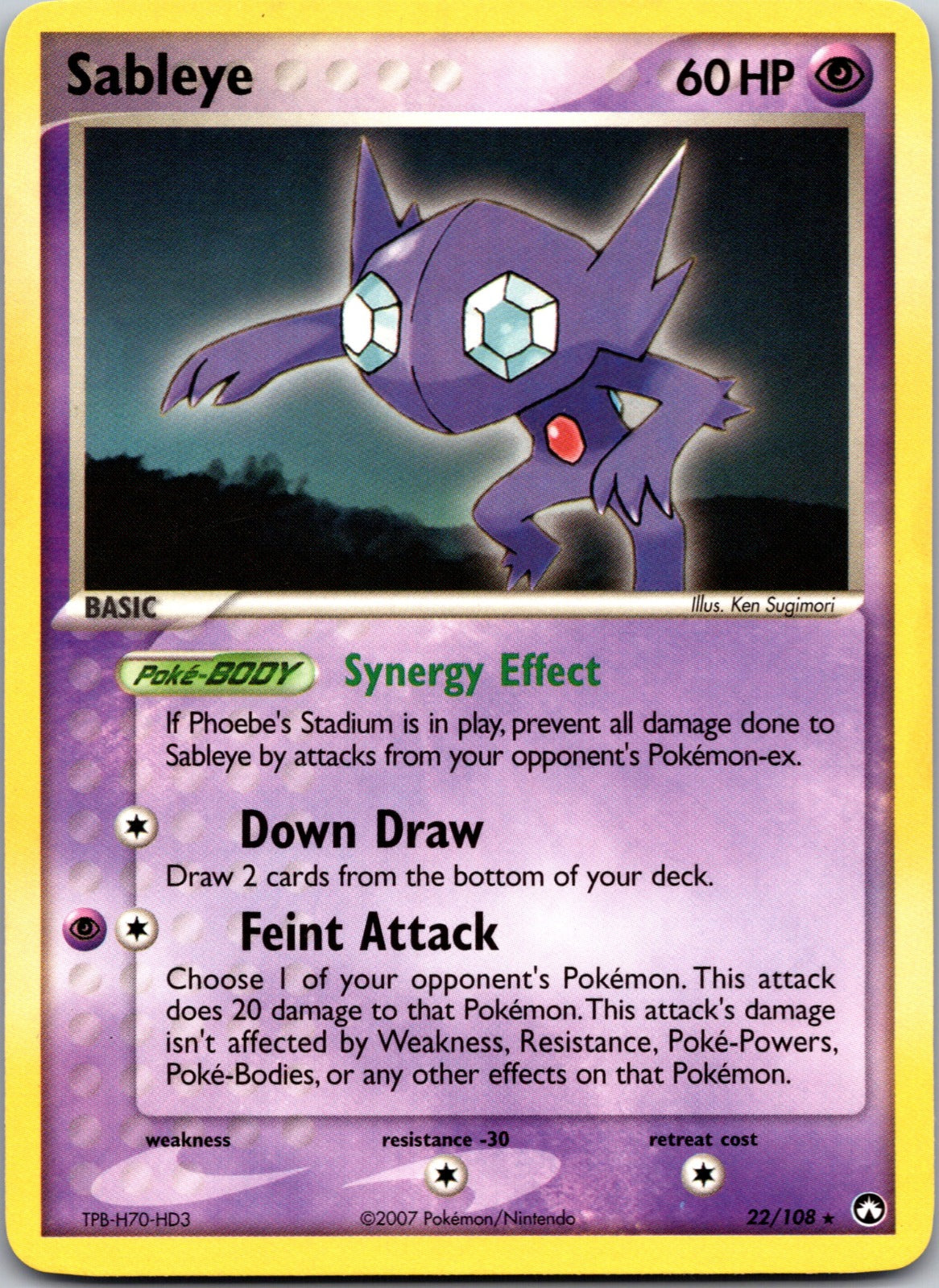 2007 Power Keepers 22/108 Sableye LP