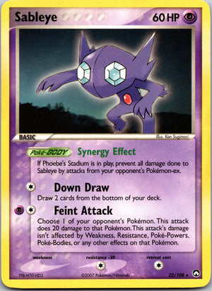 2007 Power Keepers 22/108 Sableye LP