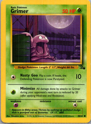 1999 Fossil #48/62 Grimer Common B179