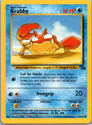 1999 Fossil #51/62 Krabby Common B235