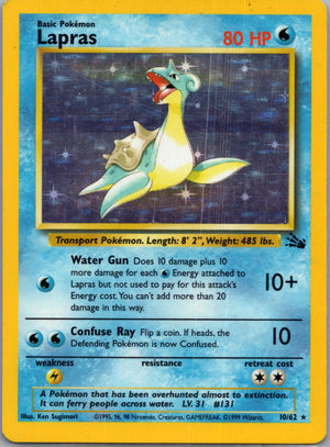 1999 Fossil 10/62 Lapras (10) Holo Rare G285