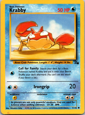 1999 Fossil 51/62 Krabby Common M276
