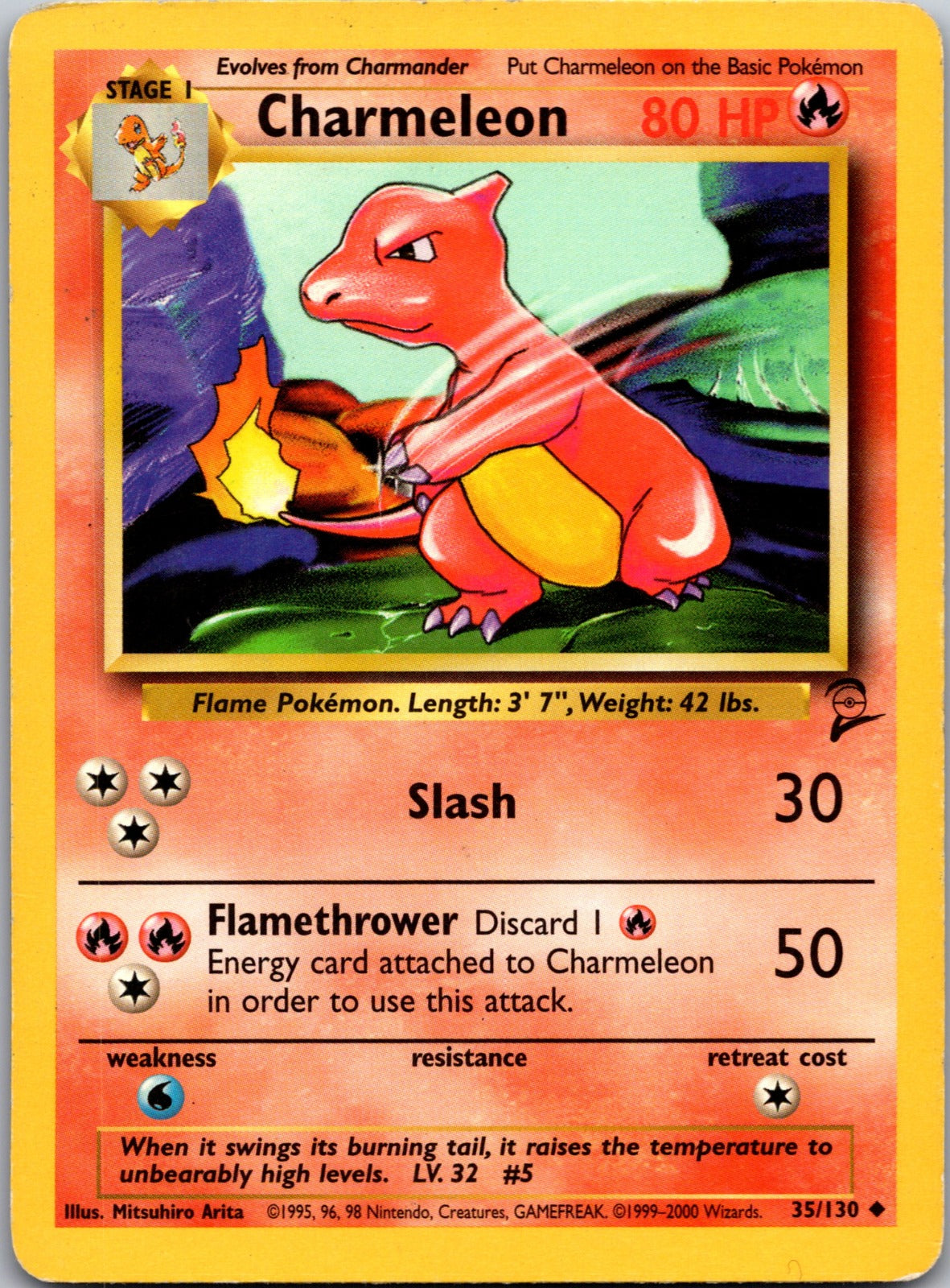 2000 Base Set 2 035/130 Charmeleon LP E104