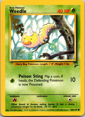 Weedle Common Base Set 2 100/130 LP